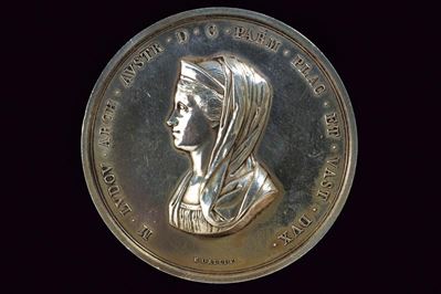 Medaglia di Maria Luigia d'Austria, Ducato di Parma e Piacenza, 1836, Argento, diametro 5.61 cm