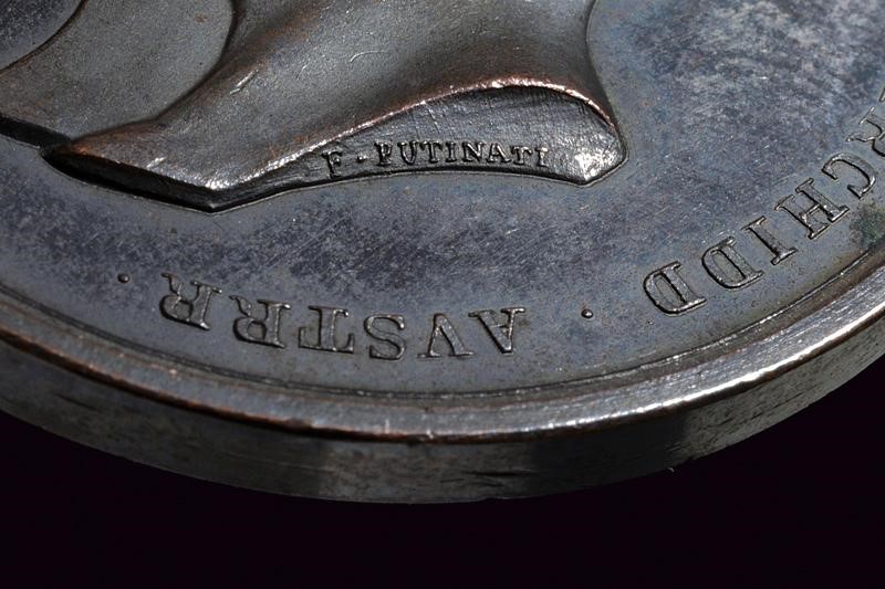 Francesco IV d'Este, Medaglia commemorativa in bronzo, Modena, 1831
