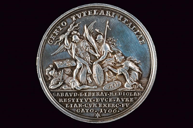 Eugenio di Savoia, Medaglia per la conquista di Milano, ducato di Savoia