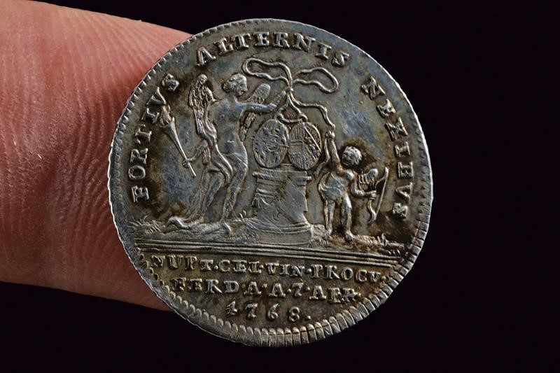 Lotto di tre medaglie in argento, Italia meridionale, XVIII/XIX secolo
