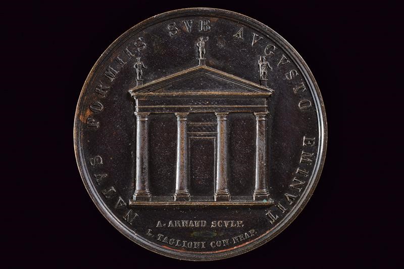Ferdinando II, Medaglia commemorativa di Marco Vitruvio Pollione (Regno delle Due Sicilie, 1830)