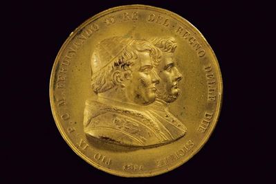 Medaglia commemorativa per lo stabilimento Litografico e Calcografico, Ferdinando II, Regno delle...
