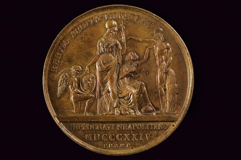 Medaglia commemorativa di Domenico Cotugno, Ferdinando I, Regno delle Due Sicilie, 1824