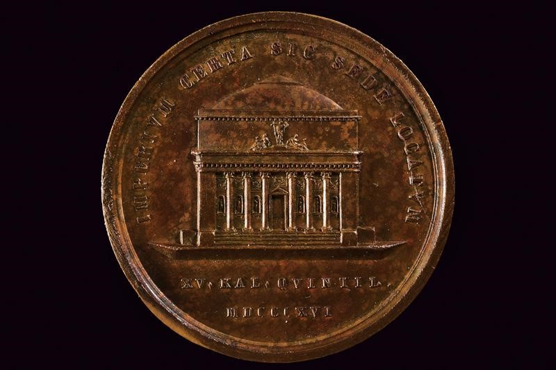 Ferdinando IV, Medaglia della Basilica di S. Francesco di Paola, Regno delle Due Sicilie, 1816