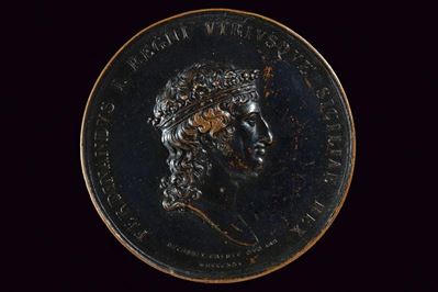 Medaglia commemorativa di Ferdinando I, Regno delle Due Sicilie, 1825