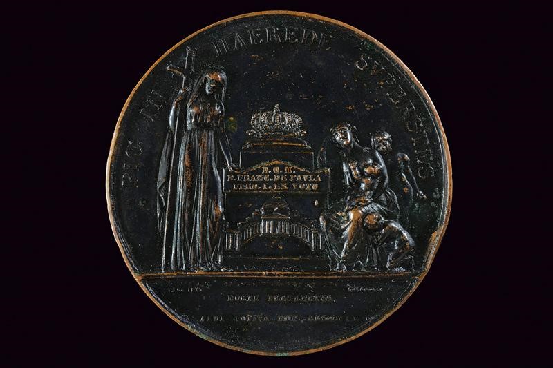 Medaglia commemorativa di Ferdinando I, Regno delle Due Sicilie, 1825