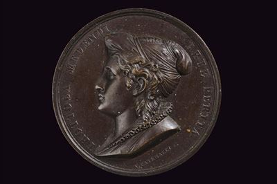 Medaglia Trotula De Ruggiero, Regno delle Due Sicilie, 1834, diametro 4 cm