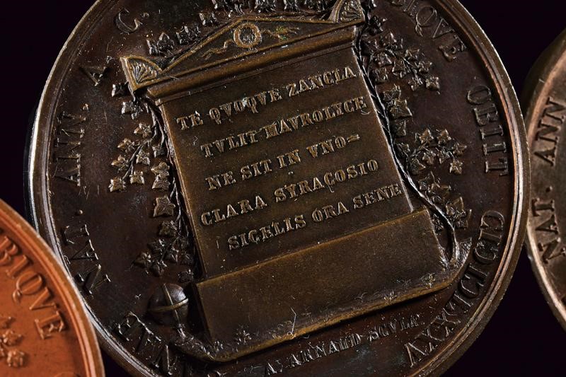 Francesco Mauriloco, Lotto di tre medaglie in bronzo, Regno delle Due Sicilie