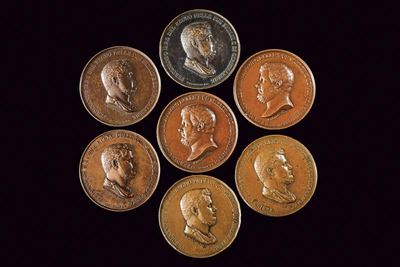 Ferdinando II, Lotto di sette medaglie 'premio', Regno delle Due Sicilie, XIX secolo