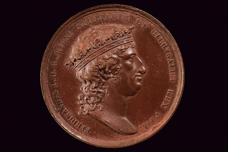 Ferdinando I di Borbone, Tre medaglie in bronzo (1822)