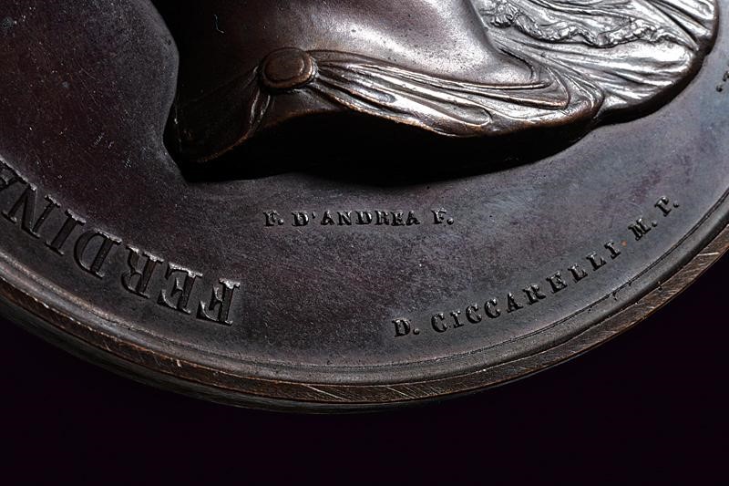 Ferdinando II di Borbone, Medaglia per le nozze con Maria Teresa d'Austria, Regno delle Due Sicil...
