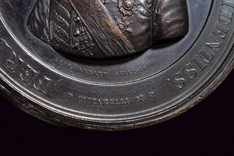 Medaglia commemorativa di Ferdinando II Borbone, Regno delle Due Sicilie, 1846
