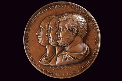 Ferdinando II, Medaglia per il compimento della basilica di San Francesco di Paola, Regno delle D...