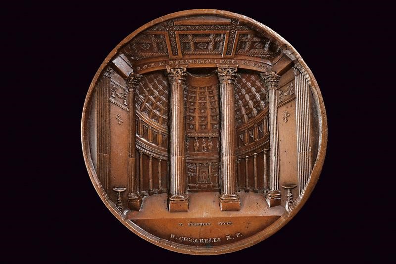 Ferdinando II, Medaglia per il compimento della basilica di San Francesco di Paola, Regno delle D...