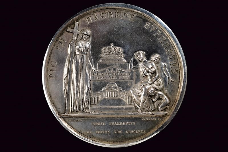 Medaglia per la morte e la gloria di Francesco I di Borbone, Regno delle Due Sicilie, 1830