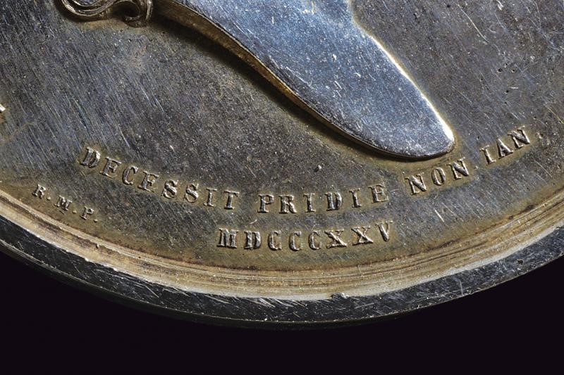 Medaglia commemorativa per la morte di Ferdinando I, Regno delle Due Sicilie, 1825