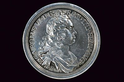 Carlo VI, Medaglia commemorativa per la Resa della Cittadella di Messina (1719), argento