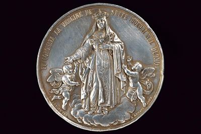 Ferdinando II, Medaglia per l'incoronazione della Vergine Addolorata, Regno delle Due Sicilie, 18...