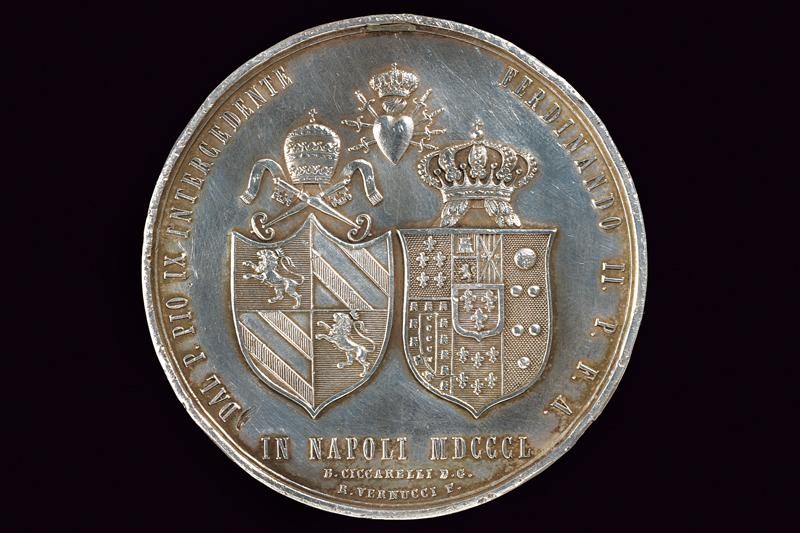 Ferdinando II, Medaglia per l'incoronazione della Vergine Addolorata, Regno delle Due Sicilie, 18...