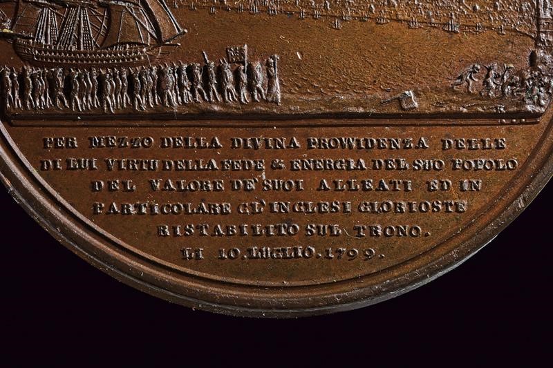 Regno di Napoli, Medaglia per la restaurazione al trono di Ferdinando IV, 1799
