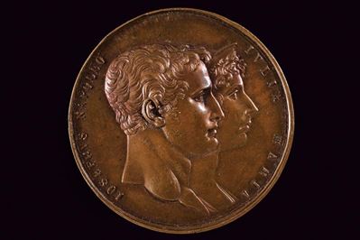 Giuseppe Bonaparte, Medaglia per l'arrivo a Napoli della Regina Giulia Maria, Regno di Napoli, 18...
