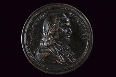 Medaglia commemorativa dell'espulsione dei gesuiti dal Regno di Napoli, 1767, bronzo, diametro 5 ...