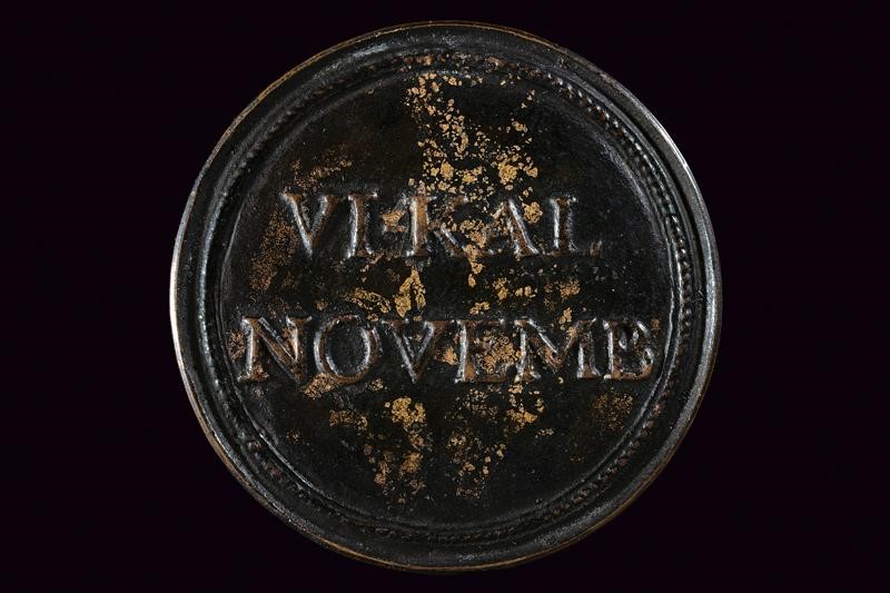 Medaglia commemorativa dell'espulsione dei gesuiti dal Regno di Napoli, 1767, bronzo, diametro 5 ...