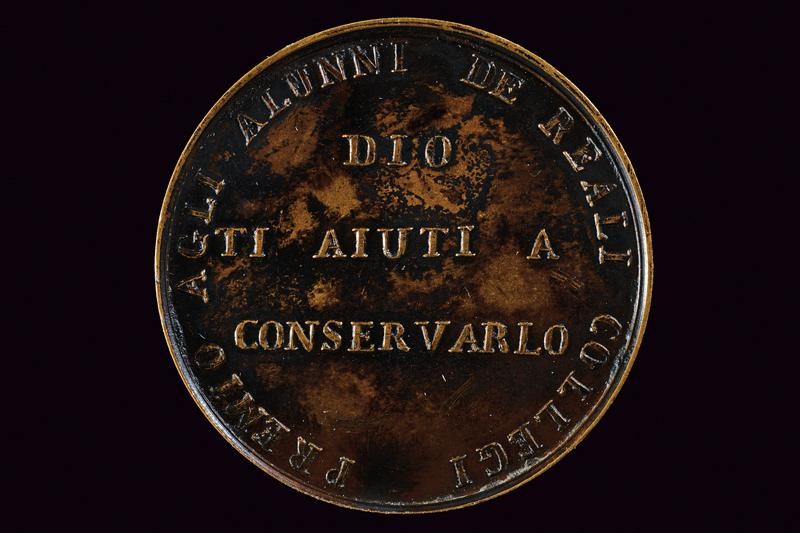 Gioacchino Murat, Medaglia premio Real Collegio, bronzo, Regno di Napoli