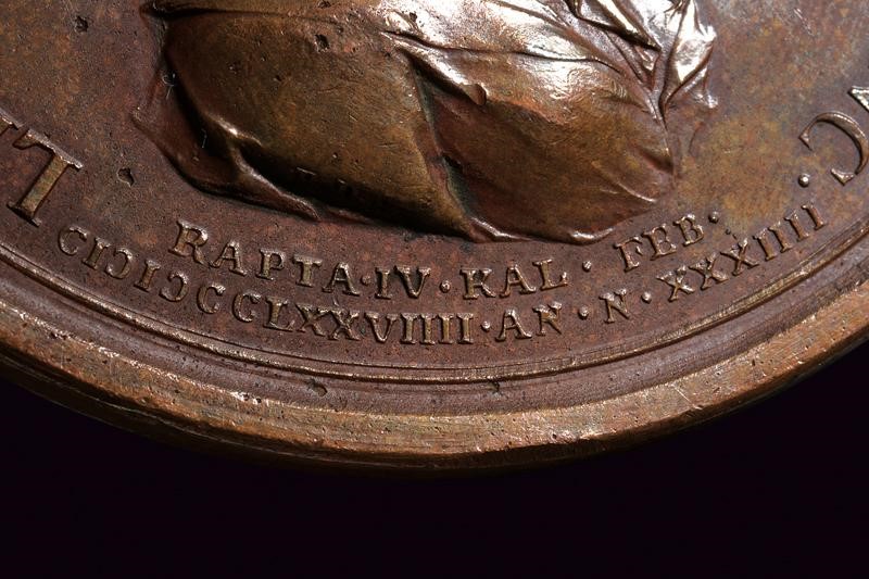 Medaglia commemorativa di Livia Doria Carafa, Ferdinando IV, Regno di Napoli, 1784