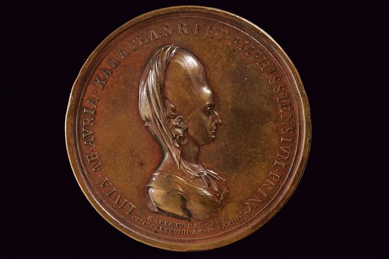 Medaglia commemorativa di Livia Doria Carafa, Ferdinando IV, Regno di Napoli, 1784