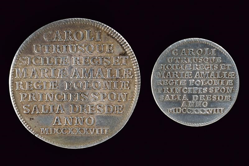 Medaglia di Carlo di Borbone, argento, Napoli, 1738