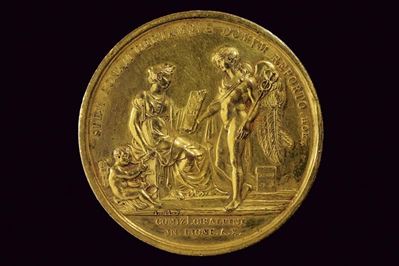 Medaglia per i Comizi di Lione 1802, bronzo dorato, diametro 5.4 cm