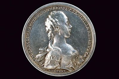 Medaglia commemorativa per le nozze di Ferdinando IV e Maria Carolina, Vienna, 1768
