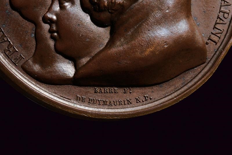 Francesco I, Medaglia per la visita dei reali di Napoli alla zecca di Parigi, 1830, tecnica: Pari...
