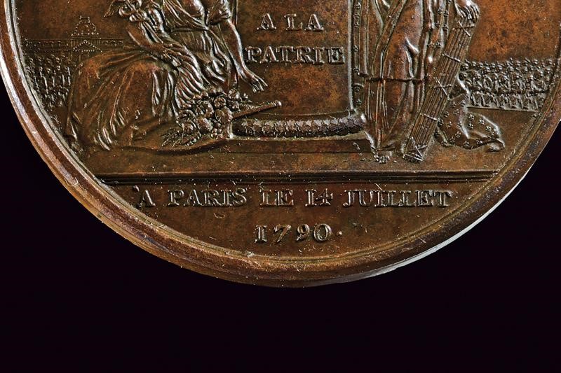 Medaglia confederazione dei Francesi, bronzo, 1790