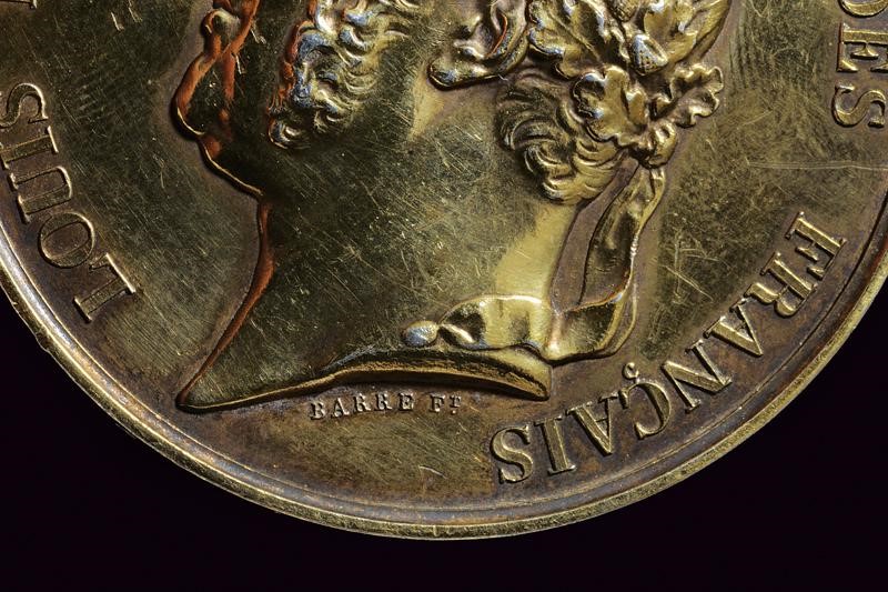 Medaglia di Louis Philippe I, Francia, 1846, argento, diametro 5 cm