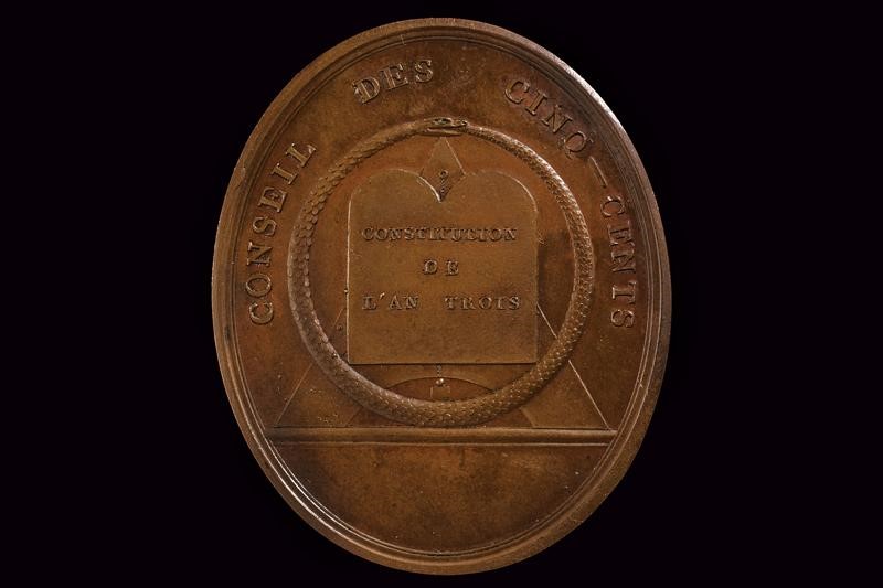 Medaglia, Consiglio dei Cinquecento, Francia, 1799, Bronzo, diametro 5,6 cm