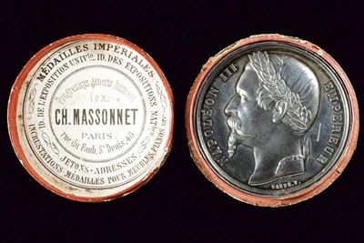 Napoleone III, Medaglia per l'annessione della Savoia e di Nizza (1860), argento, diametro 5 cm