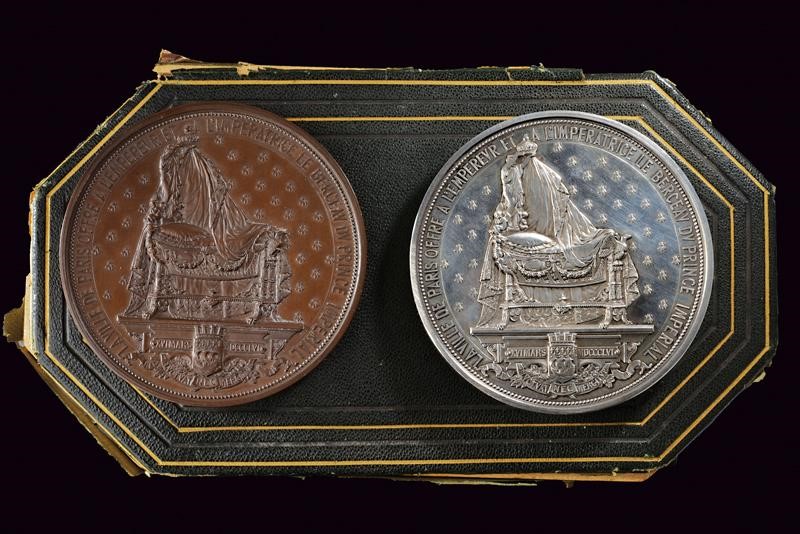 Medaglie commemorate in bronzo e argento, 1856, Francia