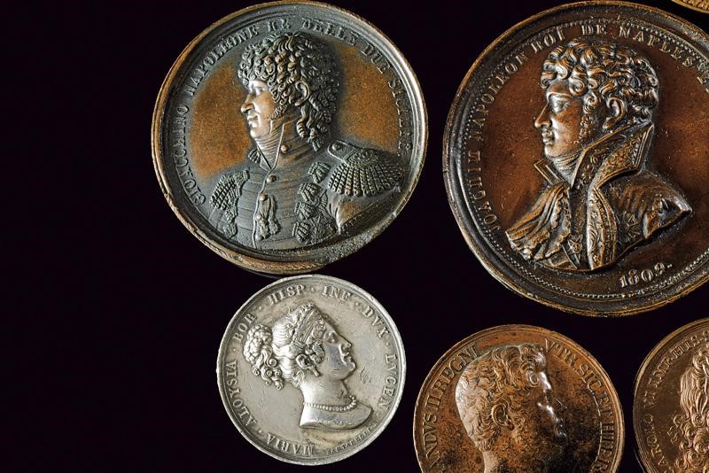 Lotto di nove medaglie, XIX secolo, Paesi vari