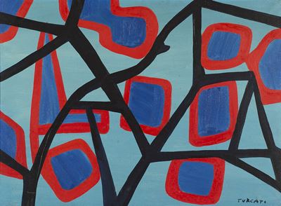 Reticolo, olio su tela, cm 54x73