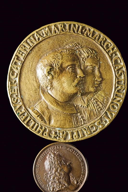 Lotto di nove medaglie, argento e bronzo, XVII / XIX secolo