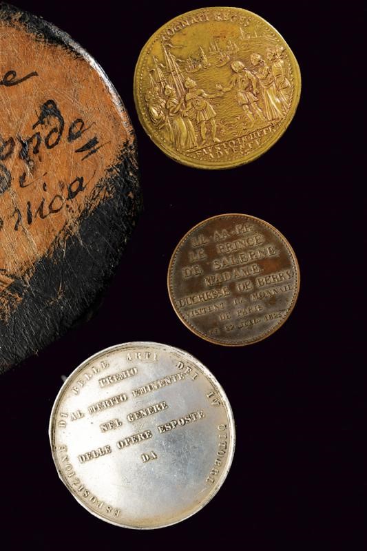 Lotto di nove medaglie, argento e bronzo, XVII / XIX secolo
