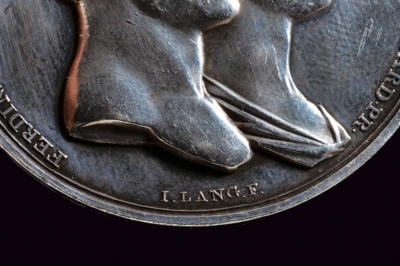 Quattro medaglie in argento, XVII - XIX secolo, varie provenienze