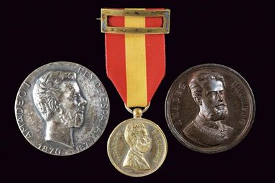 Medaglia commemorativa di Amedeo I di Savoia, 1870 circa