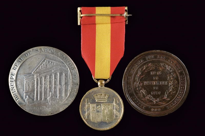 Medaglia commemorativa di Amedeo I di Savoia, 1870 circa