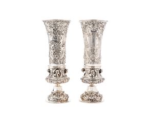 Pair of flower vases
