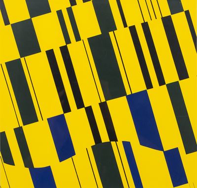 Blaue Partikel, serigrafia a colori, 1971