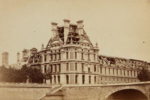 Insurrection de Paris: Tuileries, Pavillon de Flore (exterieur)