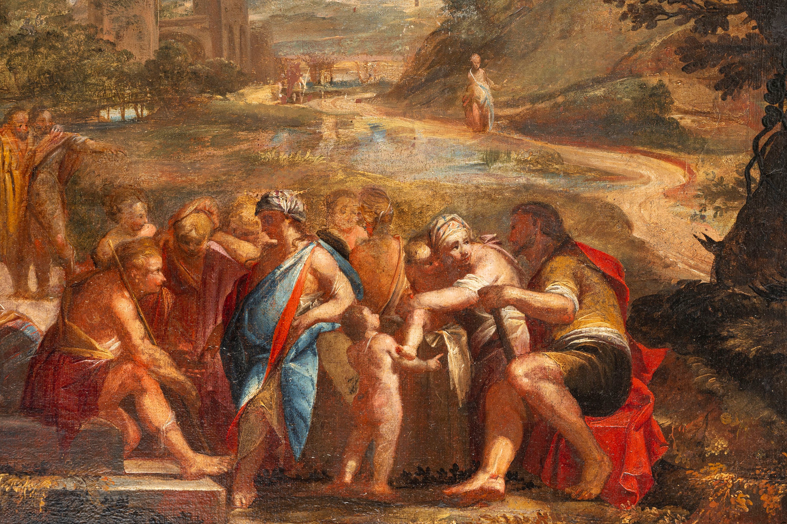 Viviano Codazzi - Capriccio architettonico con figure mitologiche, olio su tela